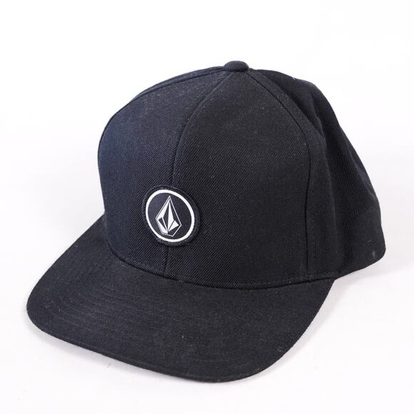 Volcom True To This Adjustable Snapback Baseball Hat Cap Visor Black White - Picture 1 of 10